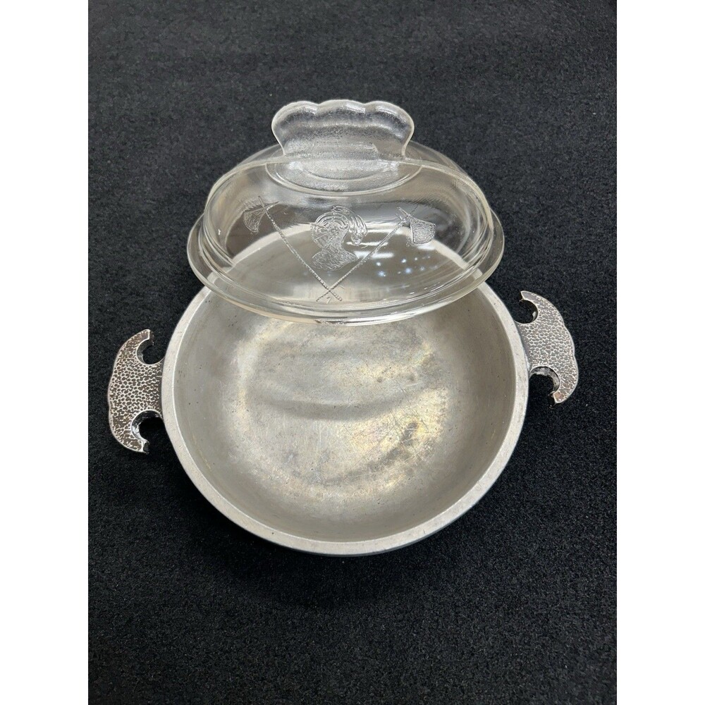 Vintage Guardian Service Hammered Aluminum Cook Ware 6 3/4"x1 3/4" With Lid